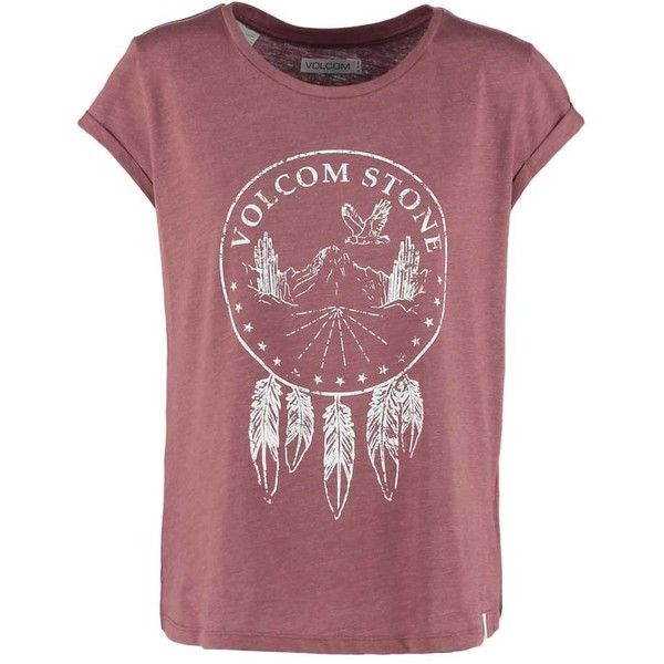 Volcom HIT THE ROAD T-shirt z nadrukiem crimson V1921D015-I11