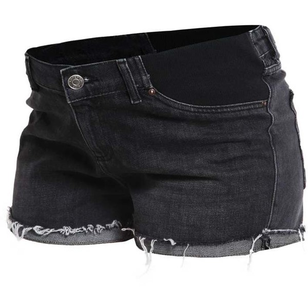 Topshop Maternity Szorty jeansowe black TP729C002-Q11