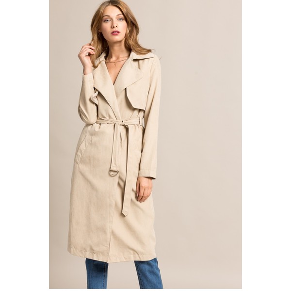 Missguided Płaszcz Soft Touch Belted Trench Coat 4940-KPD096