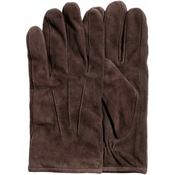 H&M Zamszowe rękawiczki 0351182003 Ciemnobrązowy