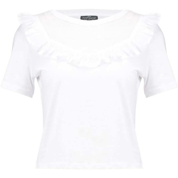 Topshop Petite T-shirt z nadrukiem white TP721D0C2-A11