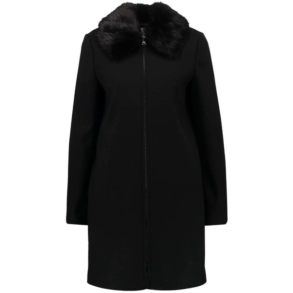 Warehouse Płaszcz wełniany /Płaszcz klasyczny black WA221P00F-Q11