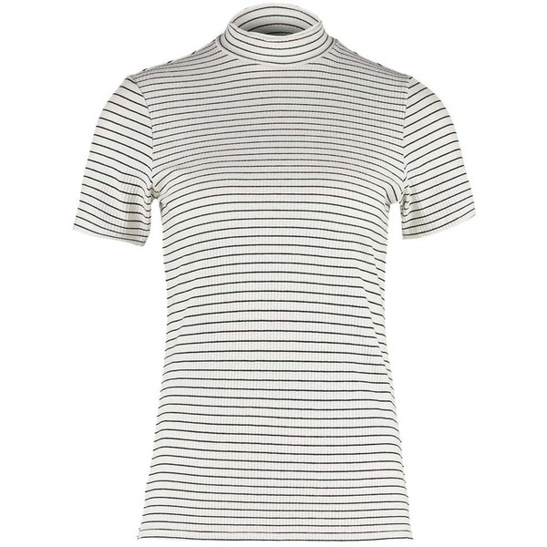 Warehouse T-shirt z nadrukiem black/white WA221D03I-Q11