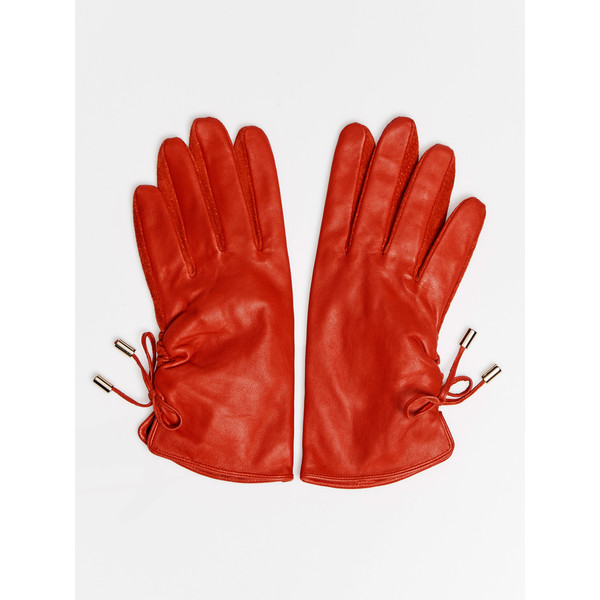 Mohito Skórzane rękawiczki z wiązaniem PO967-33X
