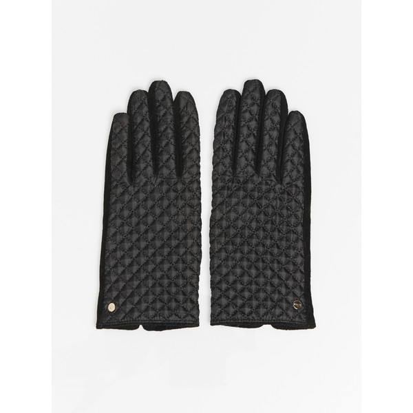 Mohito Skórzane rękawiczki z pikowaniem PO957-99X