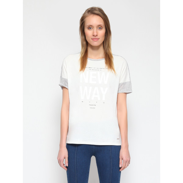 DRYWASH t-shirt krótki rękaw damski z nadrukiem DPO0207