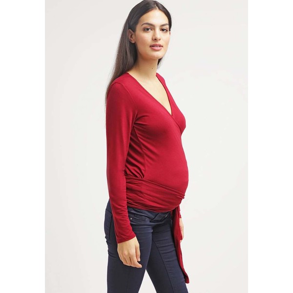 Zalando Essentials Maternity Bluzka z długim rękawem dark red ZX029IA02