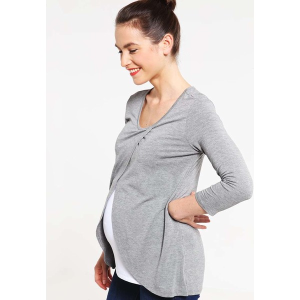 Zalando Essentials Maternity Bluzka z długim rękawem mid grey melange ZX029GA0E