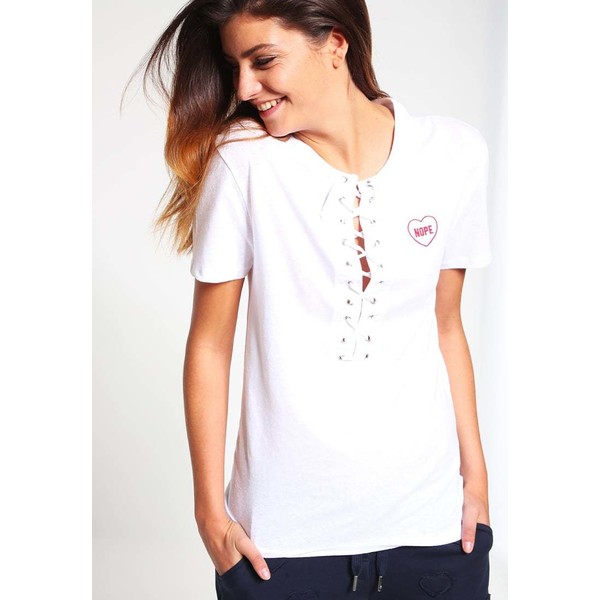 Zoe Karssen BOYFRIEND FIT T-shirt z nadrukiem optical white ZK121D00I