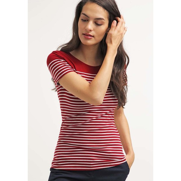 Zalando Essentials T-shirt z nadrukiem dark red/off white ZA821DA0G
