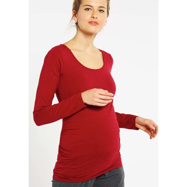 Zalando Essentials Maternity Bluzka z długim rękawem dark red ZX029GA03
