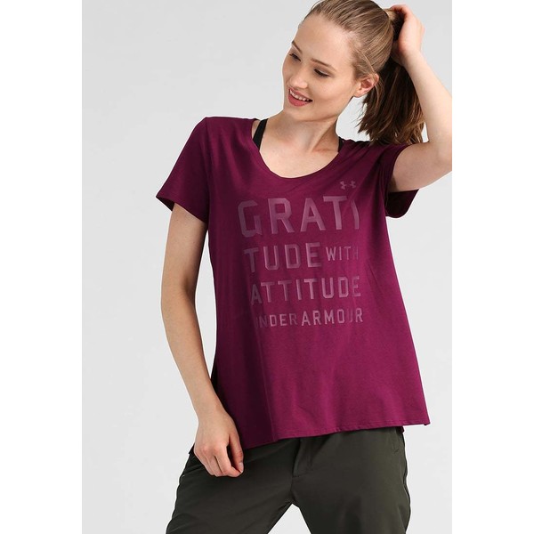 Under Armour GRATITUDE T-shirt z nadrukiem purple UN241D03E