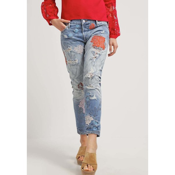 True Religion LIV Jeansy Relaxed fit destroyed denim TR121N03X