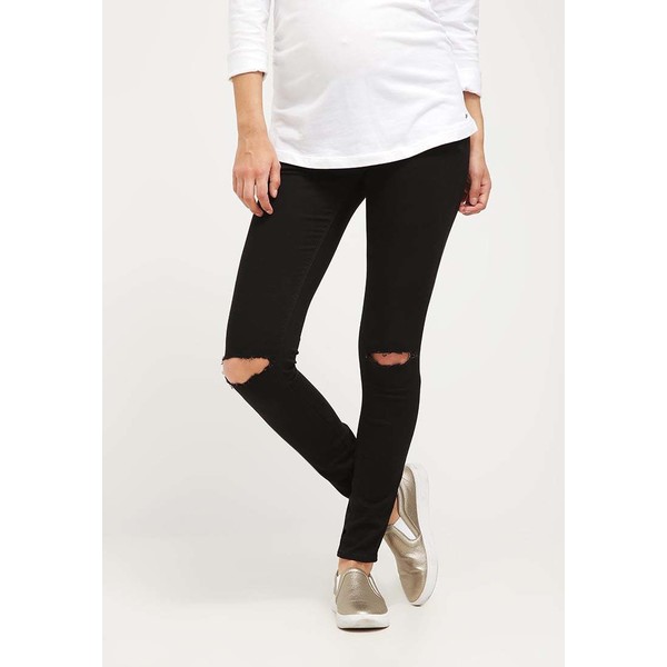 Topshop Maternity Jeansy Slim fit black TP729A005