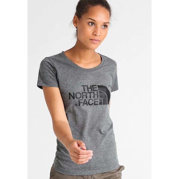 The North Face EASY T-shirt z nadrukiem medium grey heather TH341D008