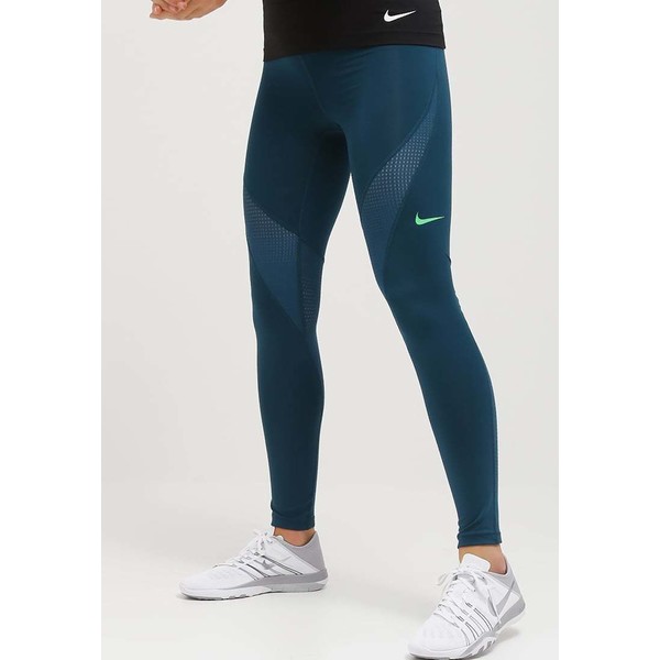Nike Performance PRO HYPERCOOL Legginsy midnight turquoise/light green spark N1241E06T
