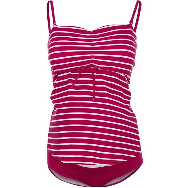 Boob FAST FOOD Kostium kąpielowy stripe magenta pink/offwhite BX389C001