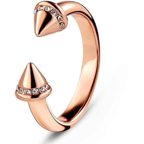 Tchibo Pierścionek, pozłacany różowym złotem, wysadzany kryształami Swarovski® 400078802
