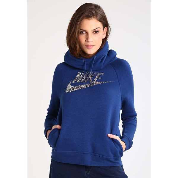 Nike Sportswear Bluza z kapturem coastal blue/obsidian/metallic silver NI121J054