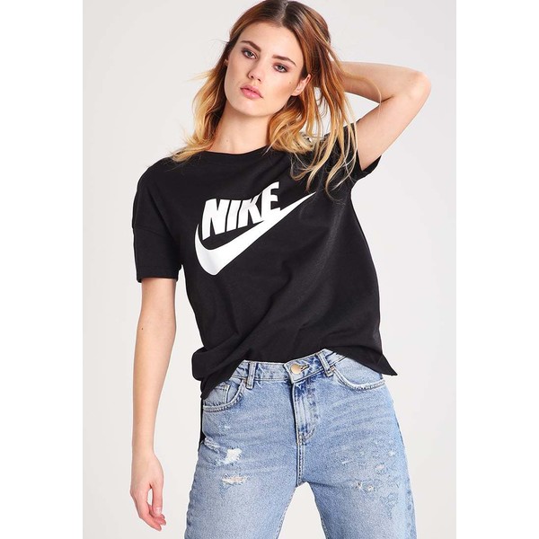 Nike Sportswear SIGNAL T-shirt z nadrukiem black/white NI121D077
