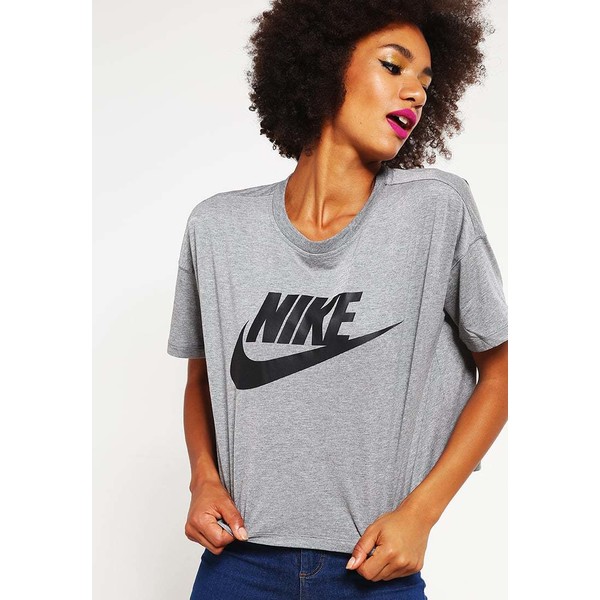 Nike Sportswear T-shirt z nadrukiem carbon heather/black NI121D073