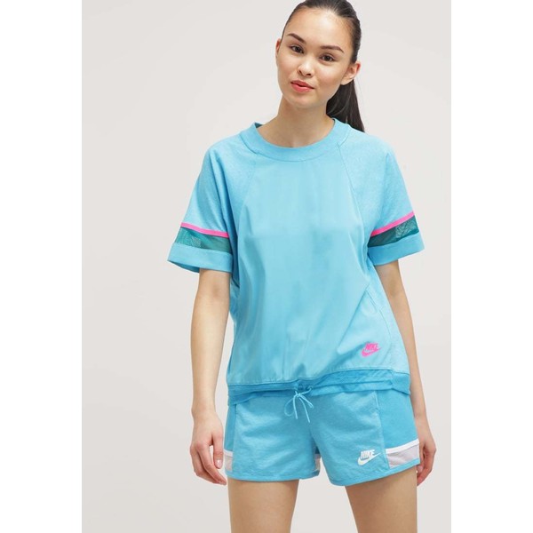 Nike Sportswear T-shirt z nadrukiem omega blue/rio teal/hyper pink NI121D063