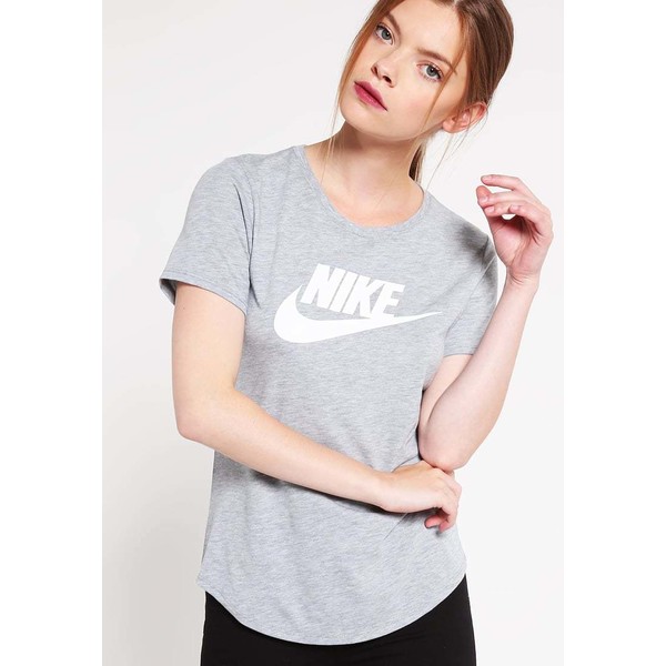 Nike Sportswear FUTURA T-shirt z nadrukiem dark grey heather/white NI121D05T