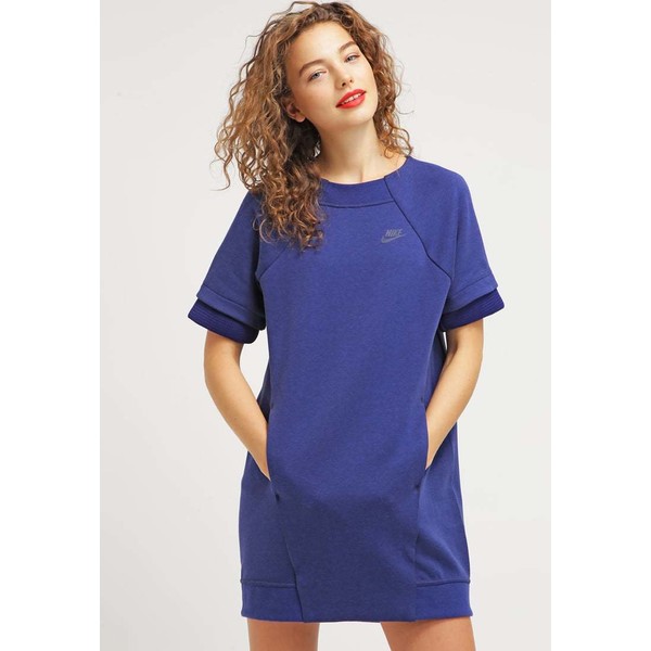 Nike Sportswear TECH FLEECE Sukienka z dżerseju deep royal blue/heather/loyal blue/obsidian NI121C000
