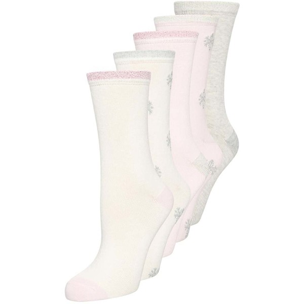 Anna Field STAR 5 PACK Skarpety light pink/off white AN681FA0I