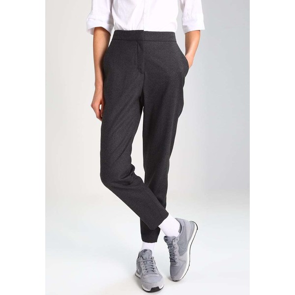 Selected Femme SFVALINA Spodnie materiałowe medium grey melange SE521A07X