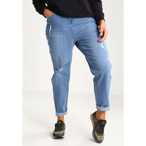 New Look Curves BROMLEY Jeansy Relaxed fit mid blue N3221N027