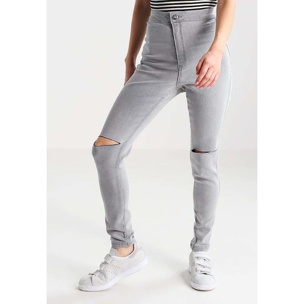 Missguided Petite VICE Jeansy Slim fit light grey M0V21N008