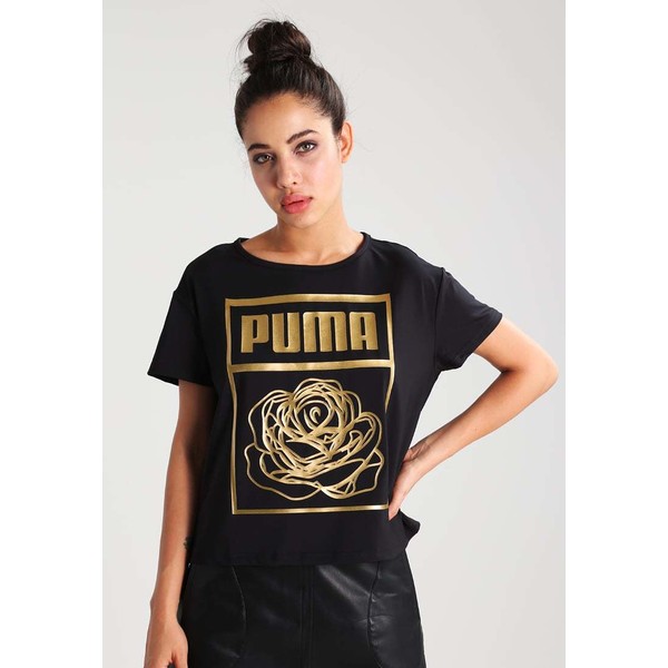 Puma PUMA X CAREAUX T-shirt z nadrukiem puma black PU121D01N