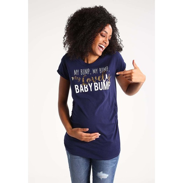 New Look Maternity T-shirt z nadrukiem navy N0B29G012