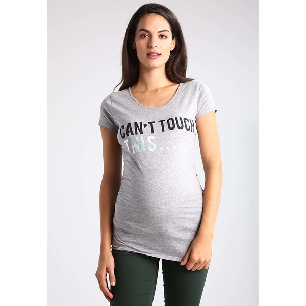 New Look Maternity CAN'T TOUCH THIS T-shirt z nadrukiem mid grey N0B29G00U