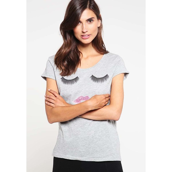 Gaudi T-shirt z nadrukiem light gray melange GD221D01D