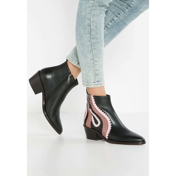 Pinko CASCATE TEXANO Ankle boot nero/rosa P6911N004
