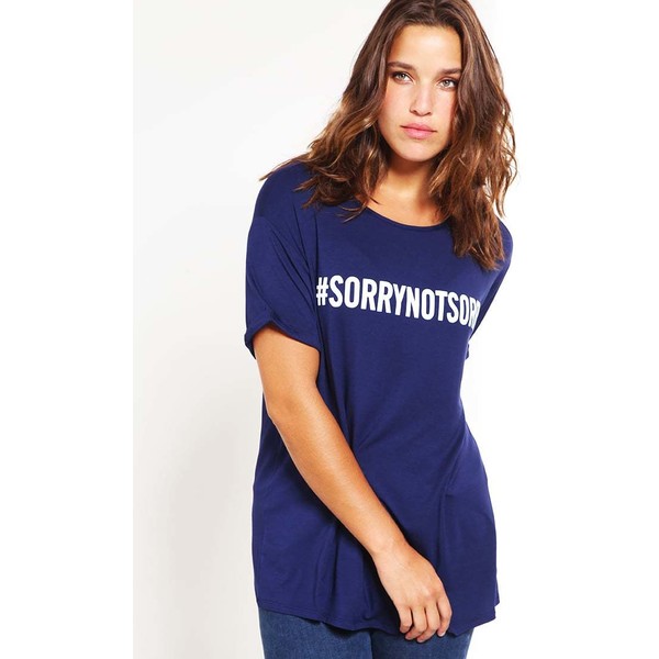 Dorothy Perkins Curve T-shirt z nadrukiem navy blue DP621D00X