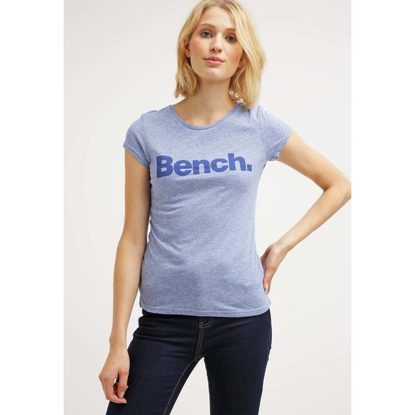 Bench SYNCHRONIZATION T-shirt z nadrukiem light blue marl BE621D08T