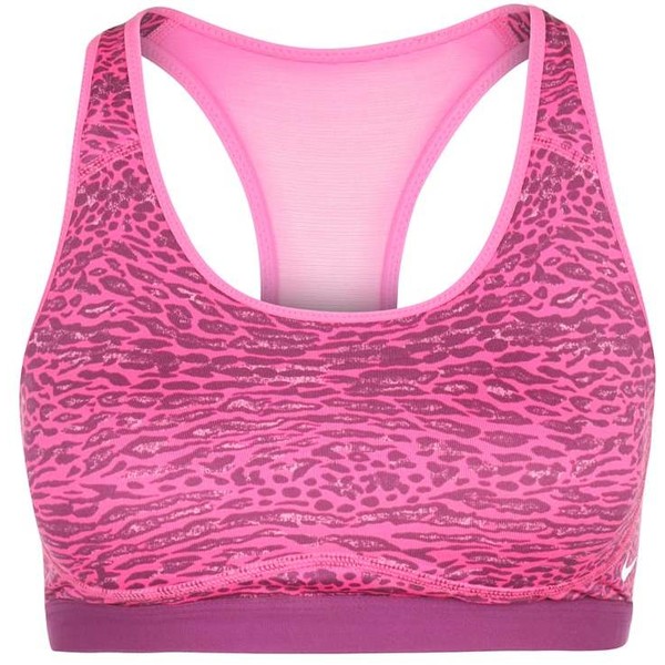 Nike Performance PRO FIERCE Biustonosz sportowy vivid pink/mulberry/white N1241I014