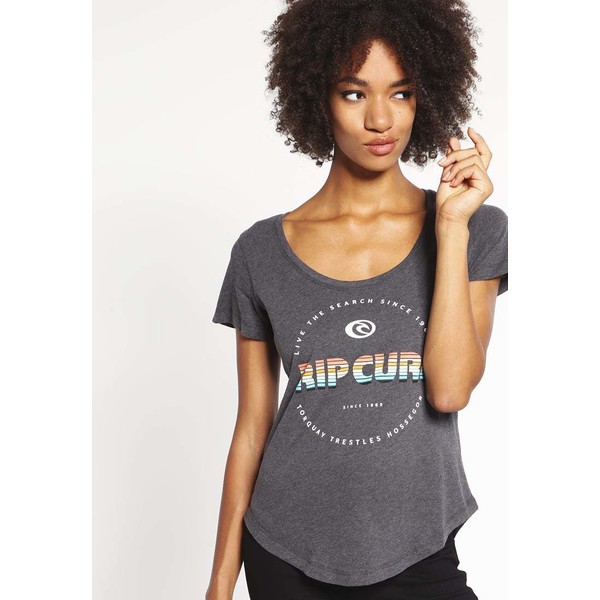 Rip Curl ACTIVE T-shirt z nadrukiem black marle RI721D034
