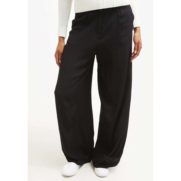 Selected Femme SFALIVA Spodnie materiałowe black SE521A075