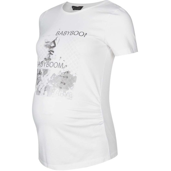 Mom2moM BOOM T-shirt z nadrukiem white MO029G00E
