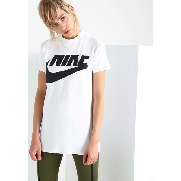 Nike Sportswear T-shirt z nadrukiem white/white/black NI121D07T