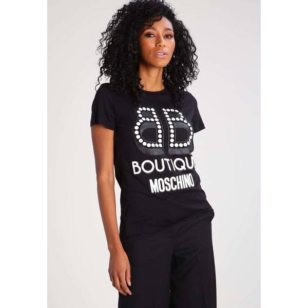 Boutique Moschino T-shirt z nadrukiem black M4421D00K