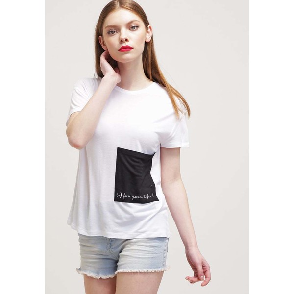 Jennyfer T-shirt z nadrukiem blanc JE121D005