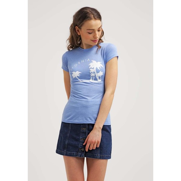 Ezekiel T-shirt z nadrukiem heather light blue EZ121D01Q