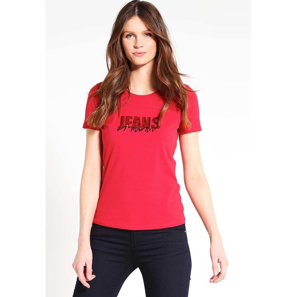 Armani Jeans T-shirt z nadrukiem rosso AJ121D03N