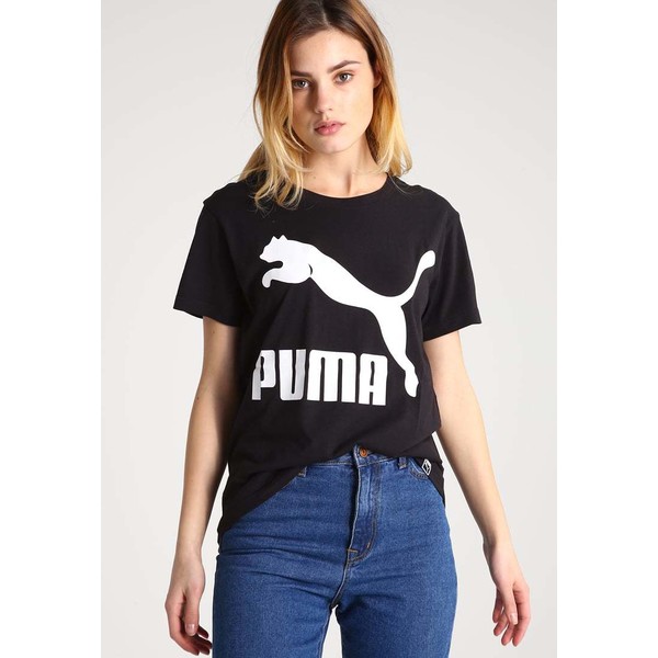 Puma T-shirt z nadrukiem black PU121D023