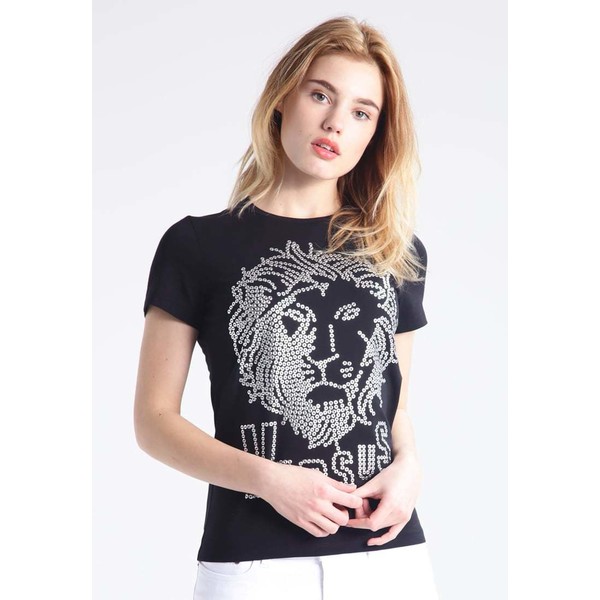 Versus Versace T-shirt z nadrukiem black VE021D013